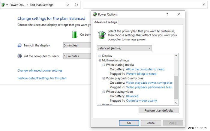 How to change Multimedia Settings using PowerCFG tool in Windows 11/10