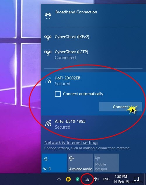 How to set up an Internet connection on Windows 11/10