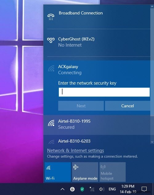 How to set up an Internet connection on Windows 11/10