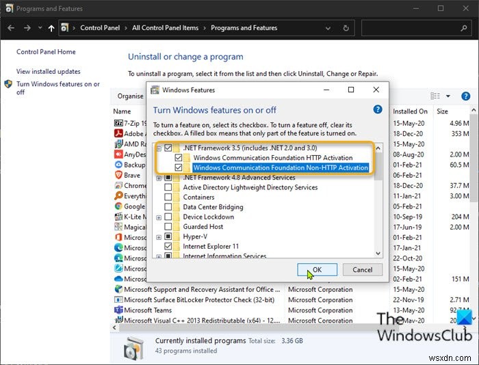 The NET.TCP Port Sharing service failed to start on Windows 11/10