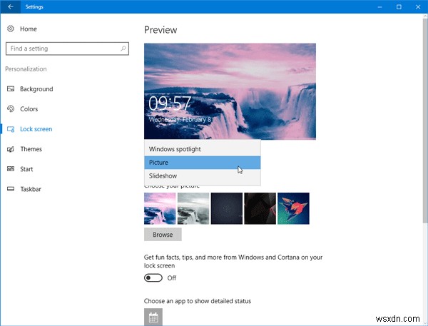 Windows Spotlight is not working & stuck on the same picture