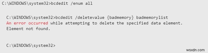 An error occurred while attempting to delete the specified data element, Element not found