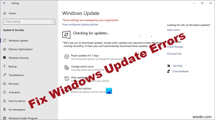 Windows Update fails to install or will not download in Windows 11/10