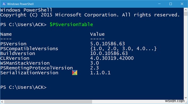 How to check PowerShell version in Windows 11/10