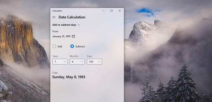 How to use Windows Calculator to perform Date calculations