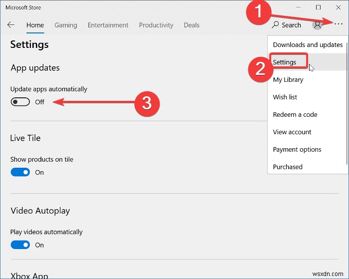 Turn off Automatic Updates for Microsoft Store apps via Registry, GPO or Command line