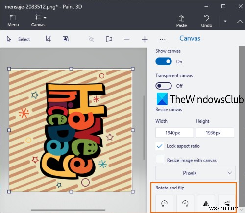 How to rotate an Image on a Windows 10 computer