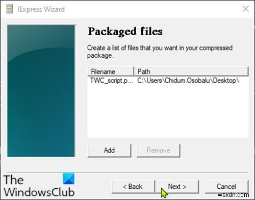 How to convert PowerShell script (PS1) file to EXE with IExpress on Windows 10