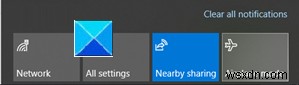 How to reset Quick Actions in Action Center in Windows 10