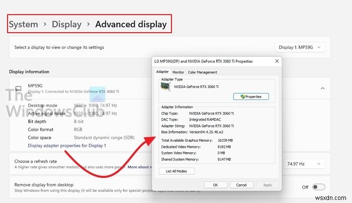 How to increase dedicated Video RAM in Windows 11/10