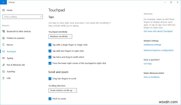 Enable, configure & use Precision Touchpad settings in Windows 11/10