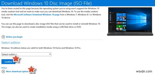Download latest Windows 10 ISO Disc Image Files directly from Microsoft.com
