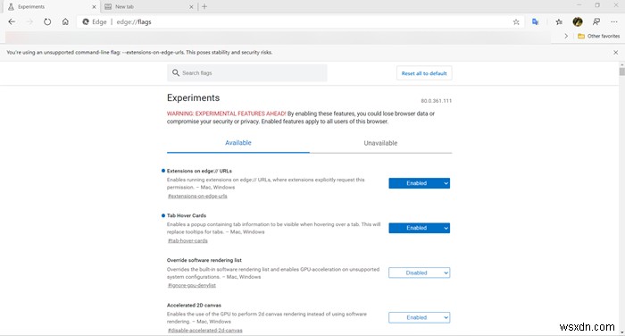 How to access and use Microsoft Edge about:flags page on Windows 11/10