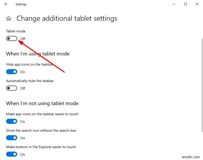 How to Enable or Disable Tablet Mode in Windows 10