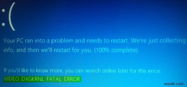 Fix VIDEO_DXGKRNL_FATAL_ERROR in Windows 11/10