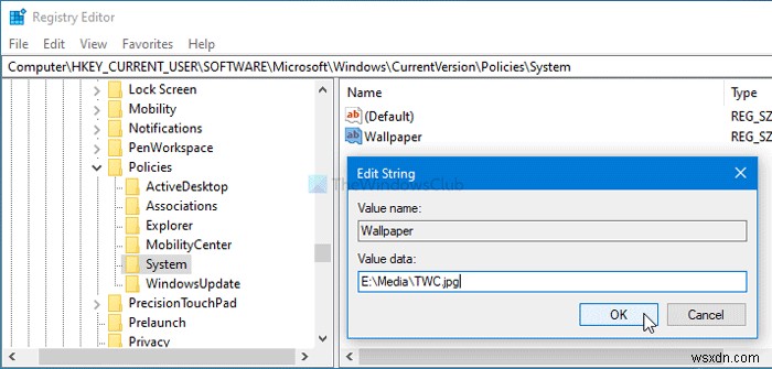 How to set desktop wallpaper using Group Policy or Registry Editor