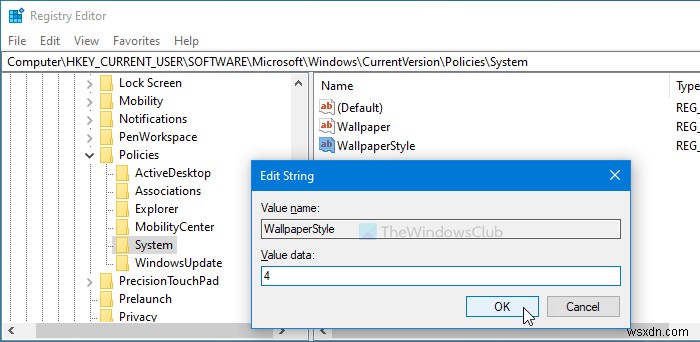How to set desktop wallpaper using Group Policy or Registry Editor