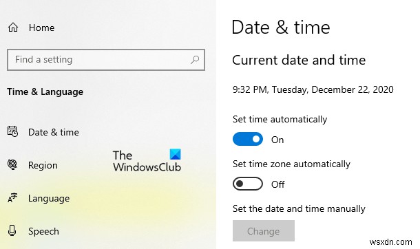 Enable or Disable Adjust for Daylight Saving Time in Windows 11/10