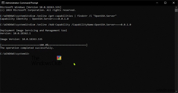 Install and configure OpenSSH client and server on Windows 11/10