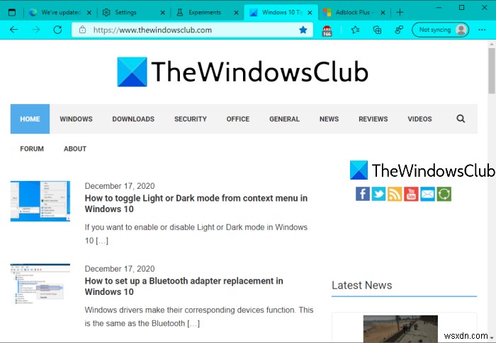 How to Enable and use Accent Color in Microsoft Edge