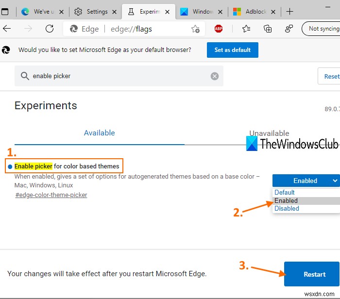 How to Enable and use Accent Color in Microsoft Edge