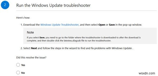 Fix Windows Update Errors using Microsoft’s online troubleshooter