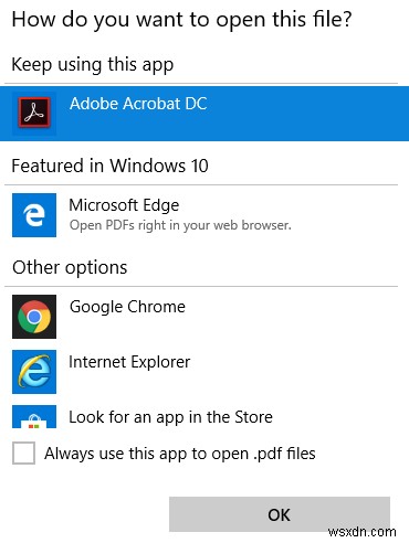 Undo or reset Always use this app to open files option in Windows 11/10