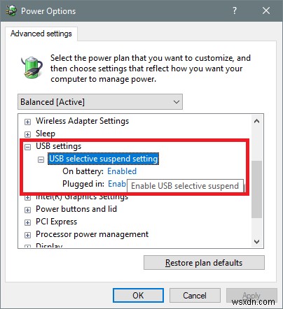What is USB Selective Suspend feature? How to enable or disable it?