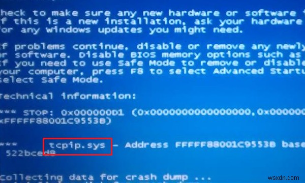 How to fix Tcpip.sys Blue Screen Error on Windows computer