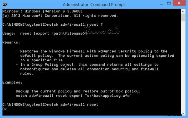 How to Restore or Reset Windows Firewall settings to defaults
