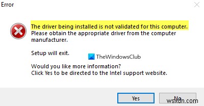 Fix The driver being installed is not validated for this computer error on Windows 10