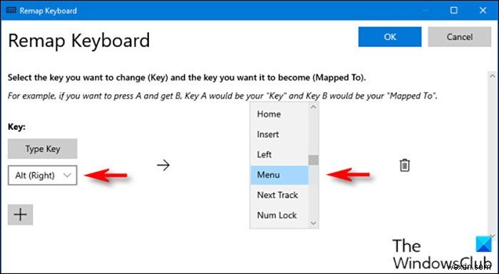 How to map Menu Key on keyboard on Windows 11/10