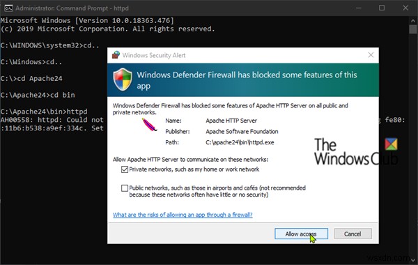 How to install Apache on Windows 11/10