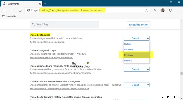 How to enable Internet Explorer Mode in new Microsoft Edge