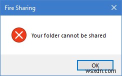 Fix Your folder cannot be shared error in Windows 11/10