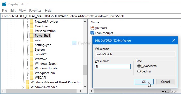 How to turn on or off Windows PowerShell script execution