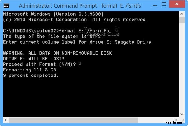 External hard drive inaccessible? Format External Drive or run Check Disk using CMD
