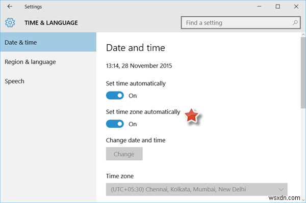 How to Set Time Zone automatically in Windows 11/10