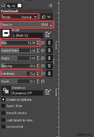 GIMP paintbrush not working; won’t let you draw