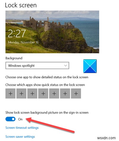 Enable or Disable Show Lock screen background picture on the sign-in screen in Windows 10