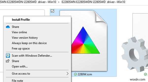 How to install a Color Profile in Windows 10 using an ICC Profile