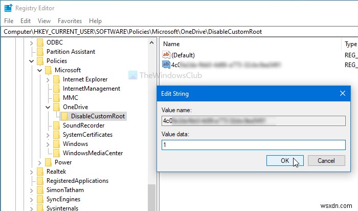 How to prevent users from changing the OneDrive folder location