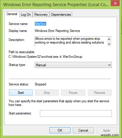 Fix Problem uploading to the Windows Error Reporting service