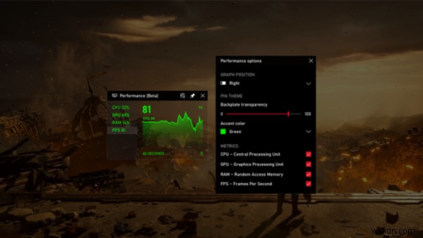 Turn on and use Frames Per Second (FPS) counter in Xbox Game Bar on Windows 11/10