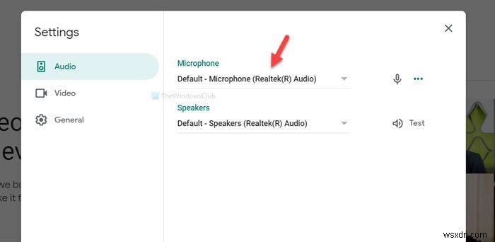Google Meet microphone not working on Windows PC