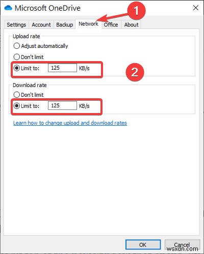 How to limit the bandwidth usage by OneDrive and Dropbox