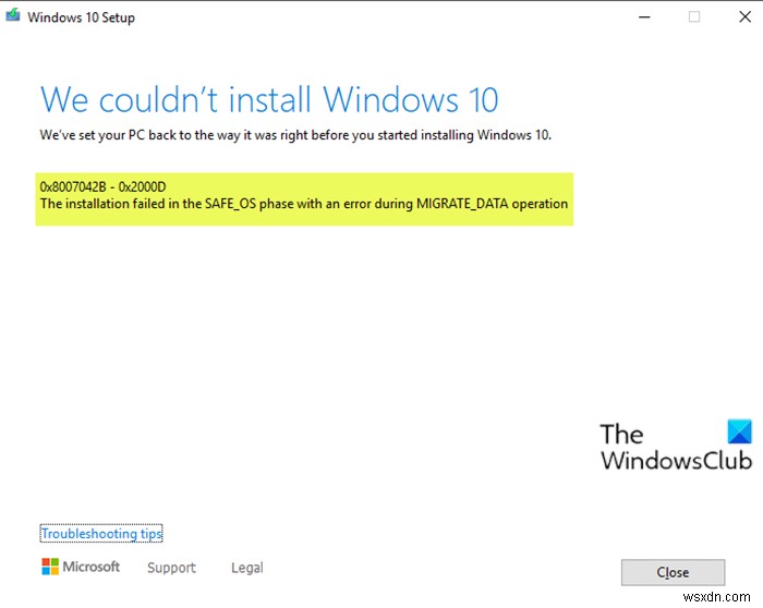 Fix Windows 10 Upgrade Install error 0x8007042B – 0x2000D