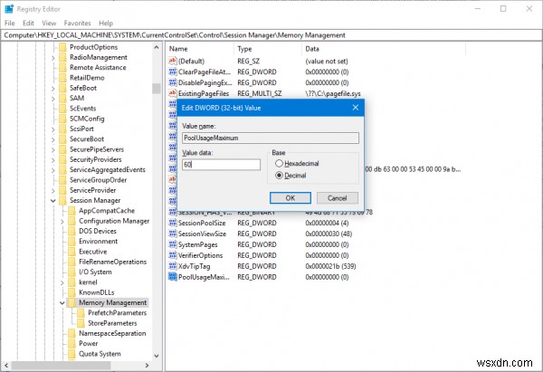Insufficient system resources exist to complete the requested service
