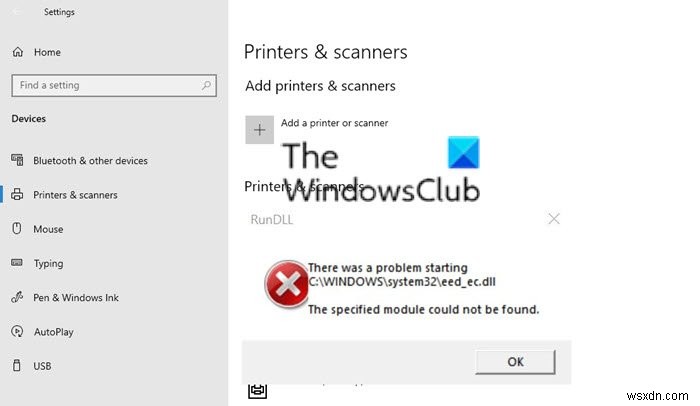 Fix Run DLL: eed_ec.dll, The specified module could not be found error