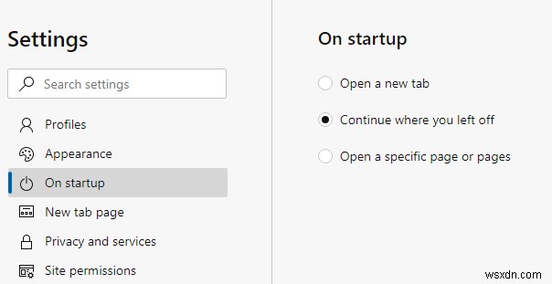 How to make Microsoft Edge launch with Previous Tabs opened